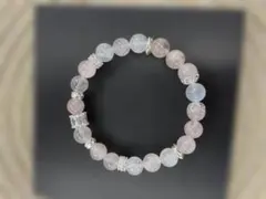 ローズクォーツ/ムーンストーンの天然石ブレスレット