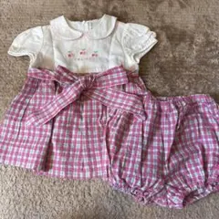 セリーヌ　CELINE セットアップ　チェック　さくらんぼ　90