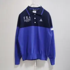 新品 ルコックゴルフ 長袖 ポロシャツ ブルー系 M