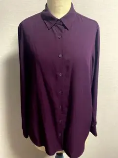 UNIQLO パープル 長袖シャツ M