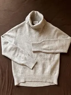 ユナイテッドアローズ グレー タートルネックニット ウールカシミヤ