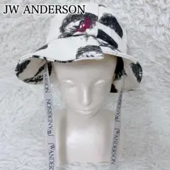 JWアンダーソン 総柄　バケットハット リボン　セルフタイ 美品　春　夏　バケハ