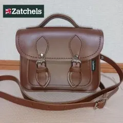 【極美品】Zatchels 2way牛革マイクロサッチェル ブラウン 斜め掛けのサムネイル