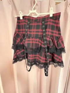 ROMWE チェック柄フリルミニスカート M