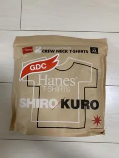 Hanes×GDC SHIRO KURO 2pack Tシャツ 黒のみ 1枚XLのサムネイル
