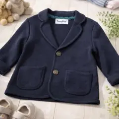 ファミリア　ジャケット　ネイビー　フォーマル　ニット