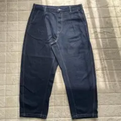 GU デニムカーブタックパンツ