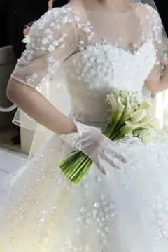 【美品】ウェディンググローブ　ショートグローブ