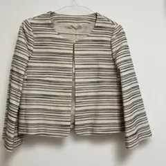 ★新品未使用★ANAYI ノーカラージャケット ベージュのサムネイル