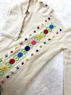 ブロンディ　刺繍入りニットミニワンピース