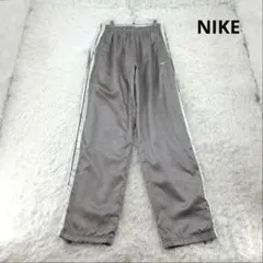 NIKE グレー トレーニング パンツ 光沢 ロゴ刺繍 グレー 2XL