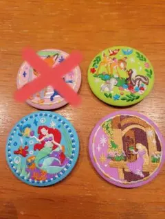 ディズニープリンセス刺繍ピンバッジ3個セット