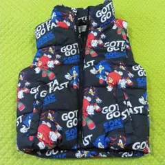 ソニック H&M 中綿ベスト キッズ　ベスト　黒　SEGA　セガ