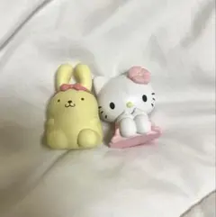 サンリオ ハローキティ ポムポムプリン フィギュア 2体セット 待ちぼうけ