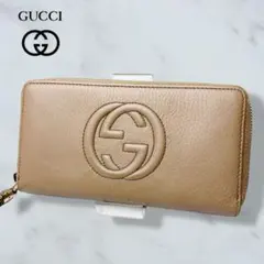 01 美品 GUCCI SOHO ソーホー 長財布 ラウンドファスナー em3 - メルカリ