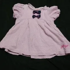 メゾピアノ　 ピンク紫 ドット柄 チュニック 120cm