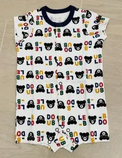 ミキハウス ダブルビー カラフル ロゴ ロンパース