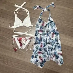 San-ai Resort サンアイリゾート ビキニ 水着&パレオ 花柄 美品のサムネイル
