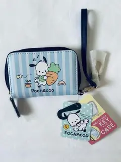 ポチャッコ キーケース 背面クリア窓付き ストラップ付き カラビナ付き　サンリオ