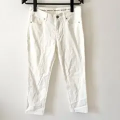 INED イネド ホワイト ストレッチ パンツ 白 7 デニムパンツのサムネイル