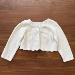 JACADI ホワイトニットカーディガン 12M