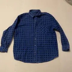 90s ブルー　puritan XL ネルシャツ ネイビーのサムネイル