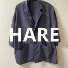 【美品】HARE ハレ とろみ素材 五分袖テーラードジャケット フリーサイズのサムネイル