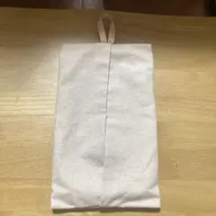 キャンバス製ポーチ レザー持ち手付き