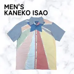 MEN'S KANEKO ISAO 半袖シャツ パッチワーク風 チェックのサムネイル