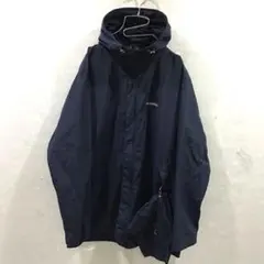 mont-bell コンパクト トラベルコート 美品 収納袋付き ネイビー XL