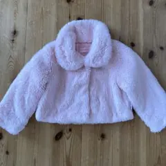 100センチ　メゾピアノ　ピンクファーコート