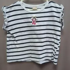 petit main ボーダー フリル Tシャツのサムネイル