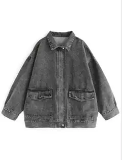 GRL ビッグデニムジャケット[qu11]グレー ブラック