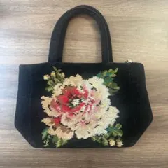 FEILER 花柄刺繍 パーティーバッグ