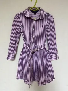 ラルフローレン 女の子 ストライプ ワンピース 4/4T キッズ