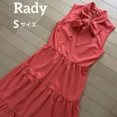 Rady リボン付きノースリーブティアードドレス S