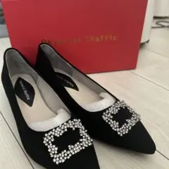 新品　未使用　Oriental Traffic ビジュー付きパンプス ブラック