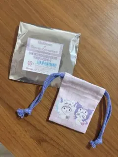 ちいかわ×サンリオ ノベルティ ミニ巾着 クロミ モモンガ