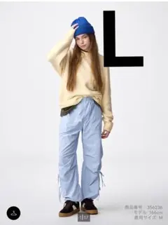 GU テックプルオンパンツ　ブルー　BLUE Lサイズ