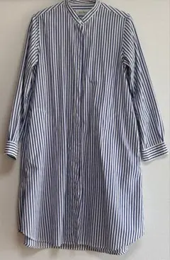 LA MARIN FRANCAISE 青と白のストライプ柄シャツのサムネイル