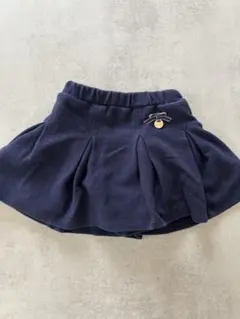 ネイビー コーデュロイ プリーツスカート インパン プティマイン 80