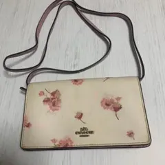 COACH 花柄ショルダー長財布