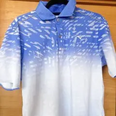 ミズノ THE OPEN 半袖ポロシャツ ブルー XL