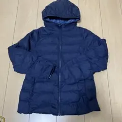 UNIQLO ネイビー フード付き ダウンコート
