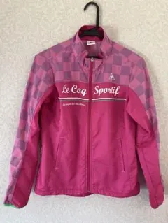 Le Coq Sportif ピンク チェックジャケット　ウインドブレーカー