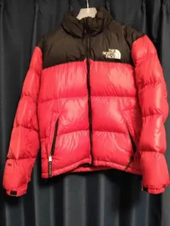 ノースフェイス　ヌプシ　ダウンジャケット　Sサイズでブラック×レッド