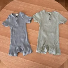 KIDS TALES リブ編みロンパース 90cm 2色セット