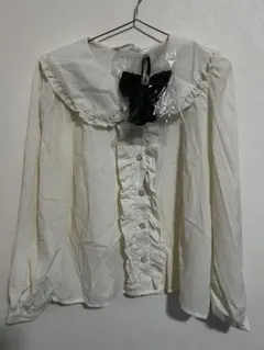 取り外しリボン付き ブラウス