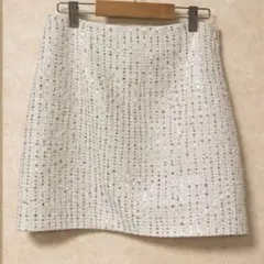 リリーブラウン スパンコール　スカート　バリエーションテクスチャーミニスカート