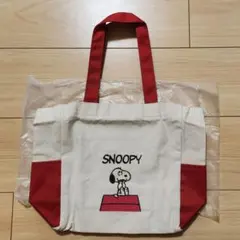 スヌーピー ポケット付きデザイントート